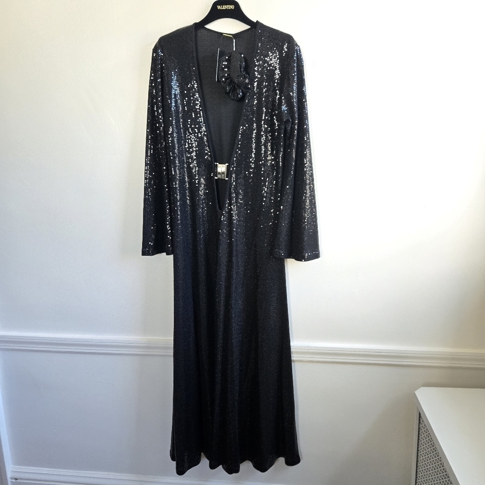 New DODO BAR OR Nina Embellished Cutout Stretch-Jersey Dress/Swim Cover-Up 6 US - Picture 7 of 10